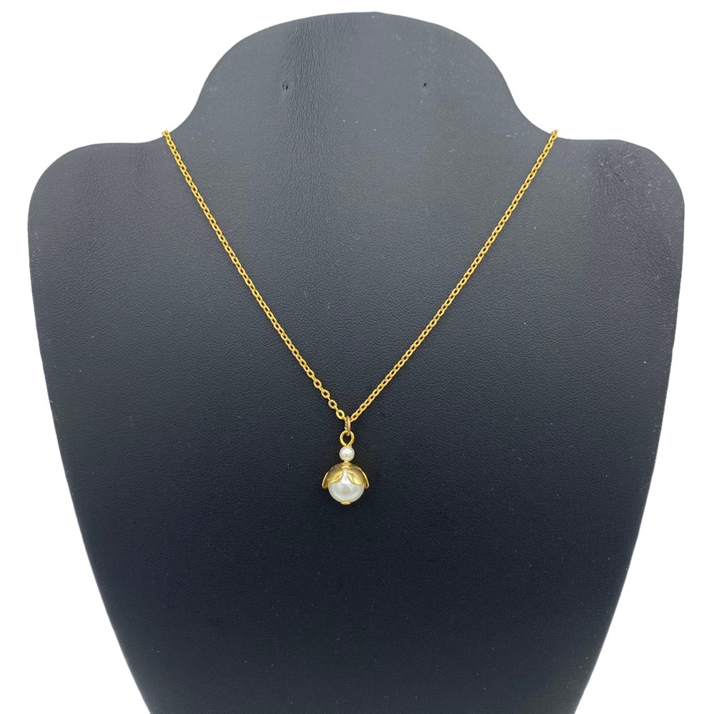 Vintage Pearl Golden Dainty Minimalist Necklace